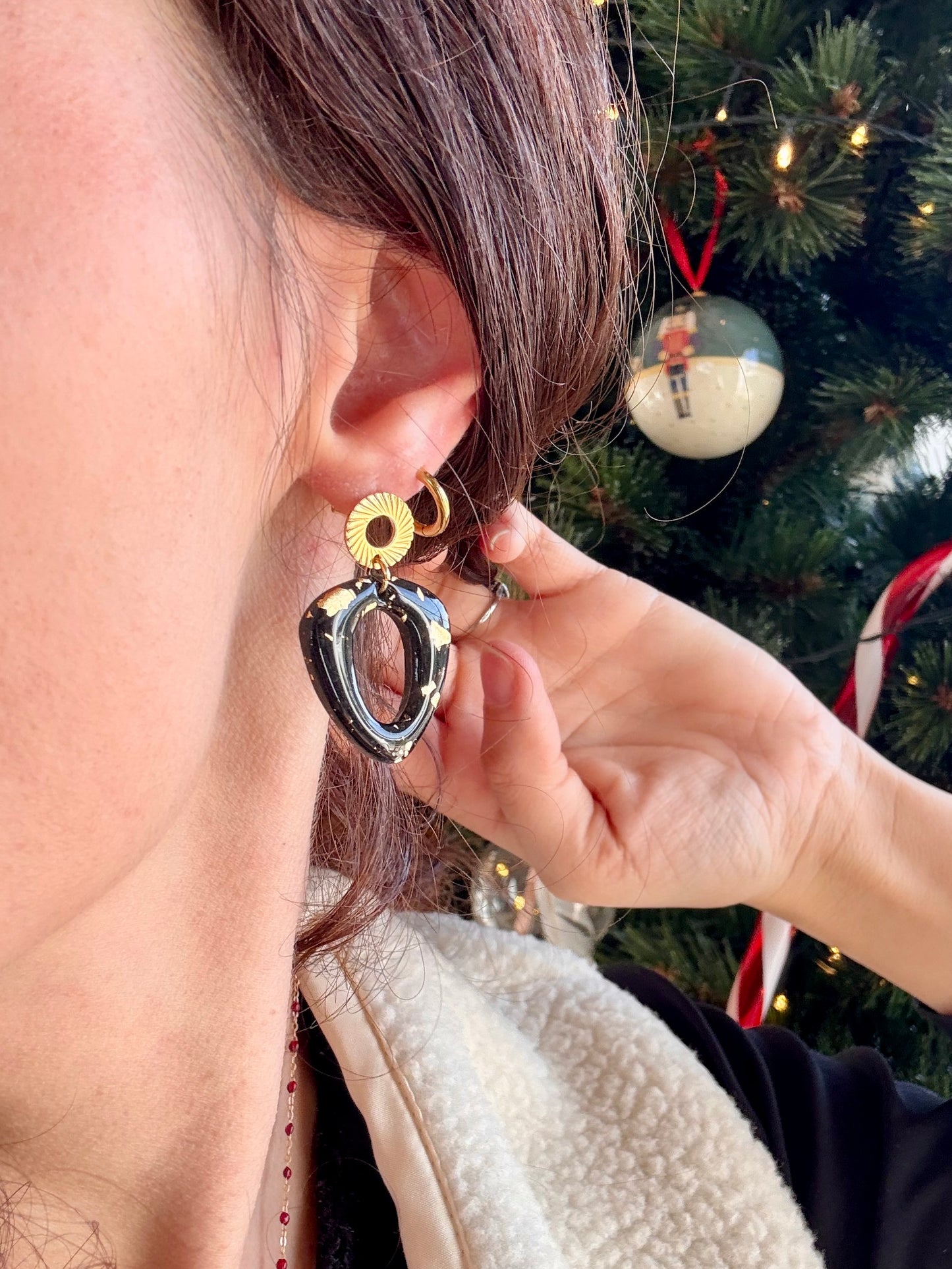 Boucles d'oreilles ALBA - Black & White