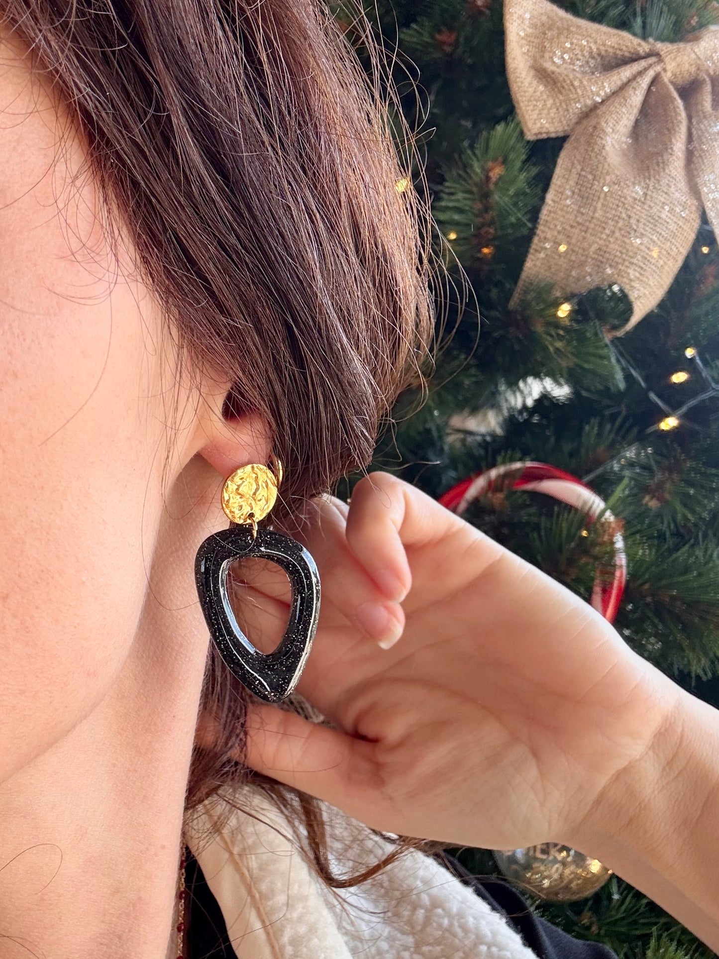 Boucles d'oreilles NAOMI - Black & White