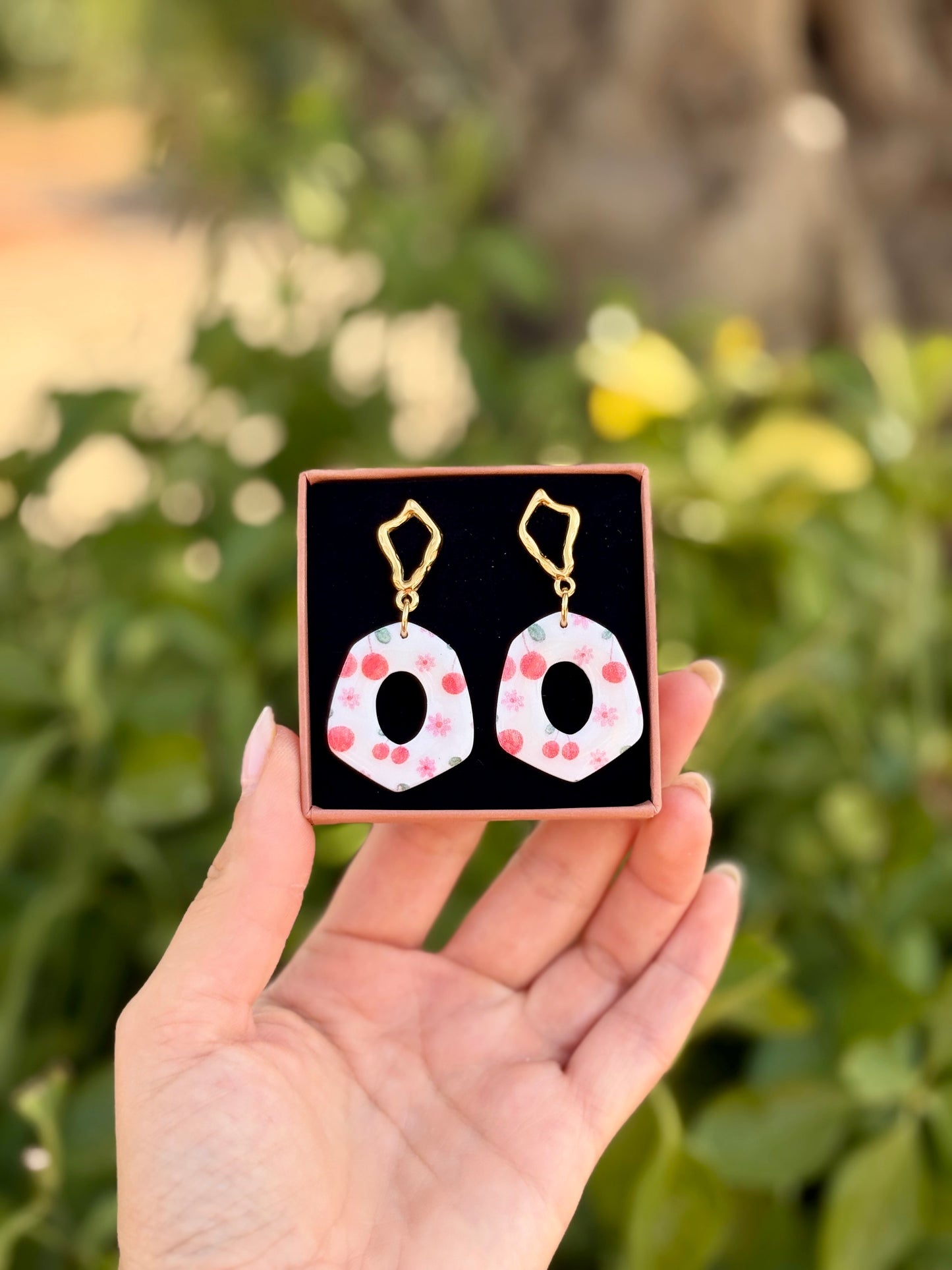 Boucles d'oreilles IRÈNE Cerise