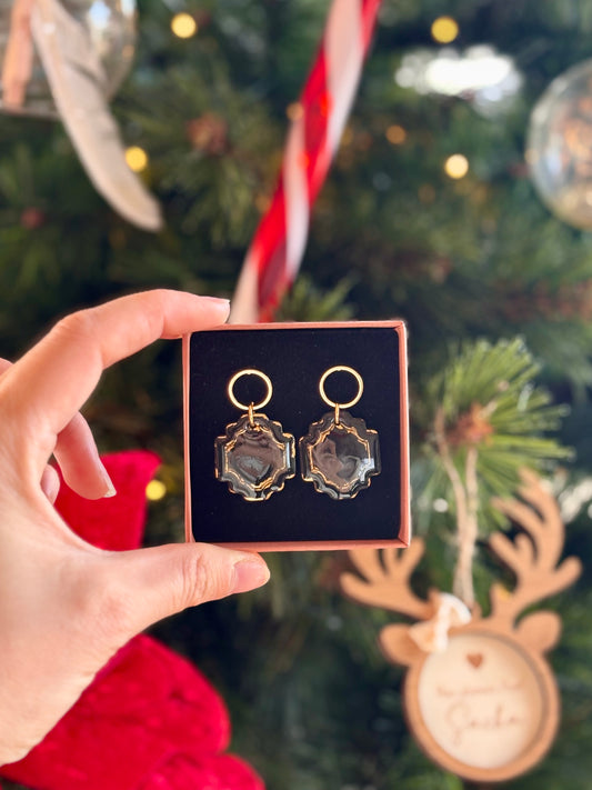 Boucles d'oreilles CELESTE - Black & White