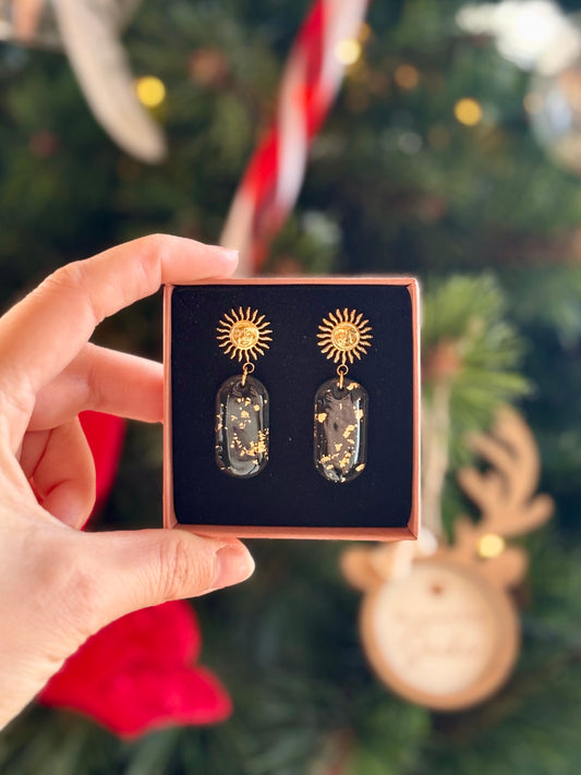 Boucles d'oreilles ALICIA - Black & White