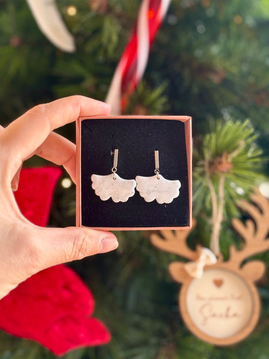 Boucles d'oreilles GINKGO - Black & White