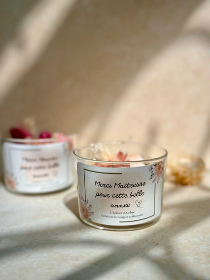Bougie Merci Maîtresse et Nounou