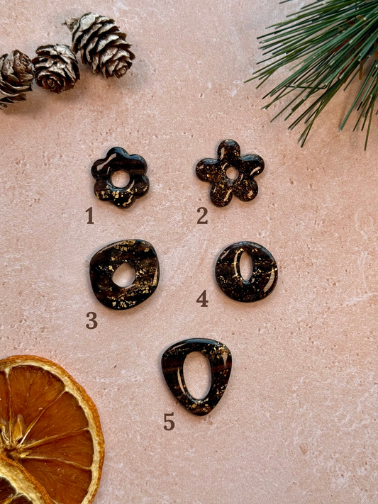 Pampilles Interchangeables Marrons Dorées