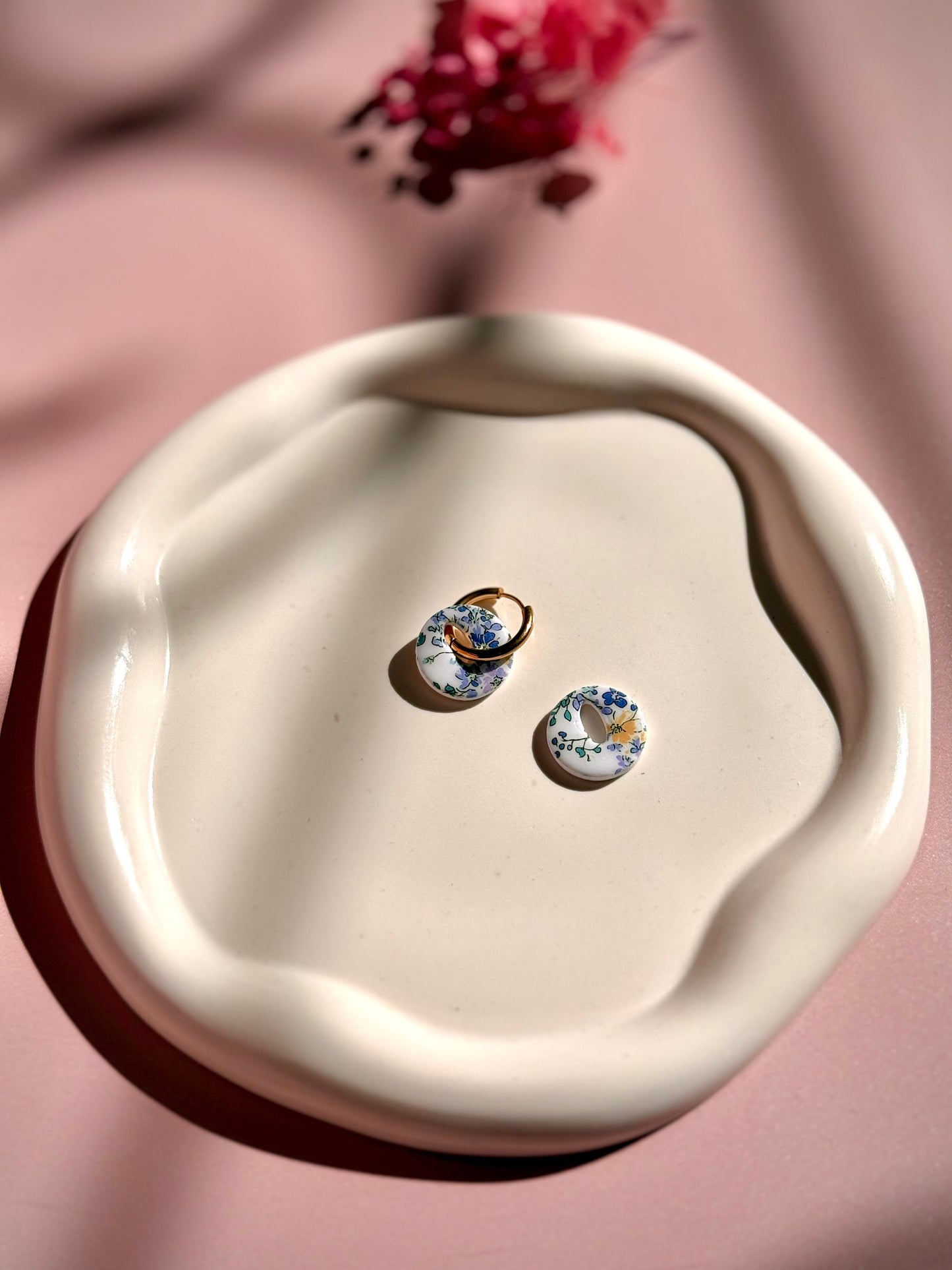 Pampilles Interchangeables Fleuries bleues