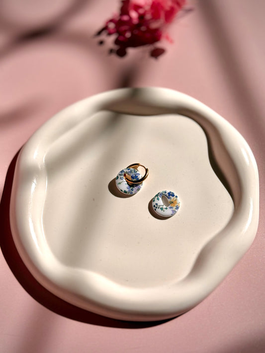 Pampilles Interchangeables Fleuries bleues