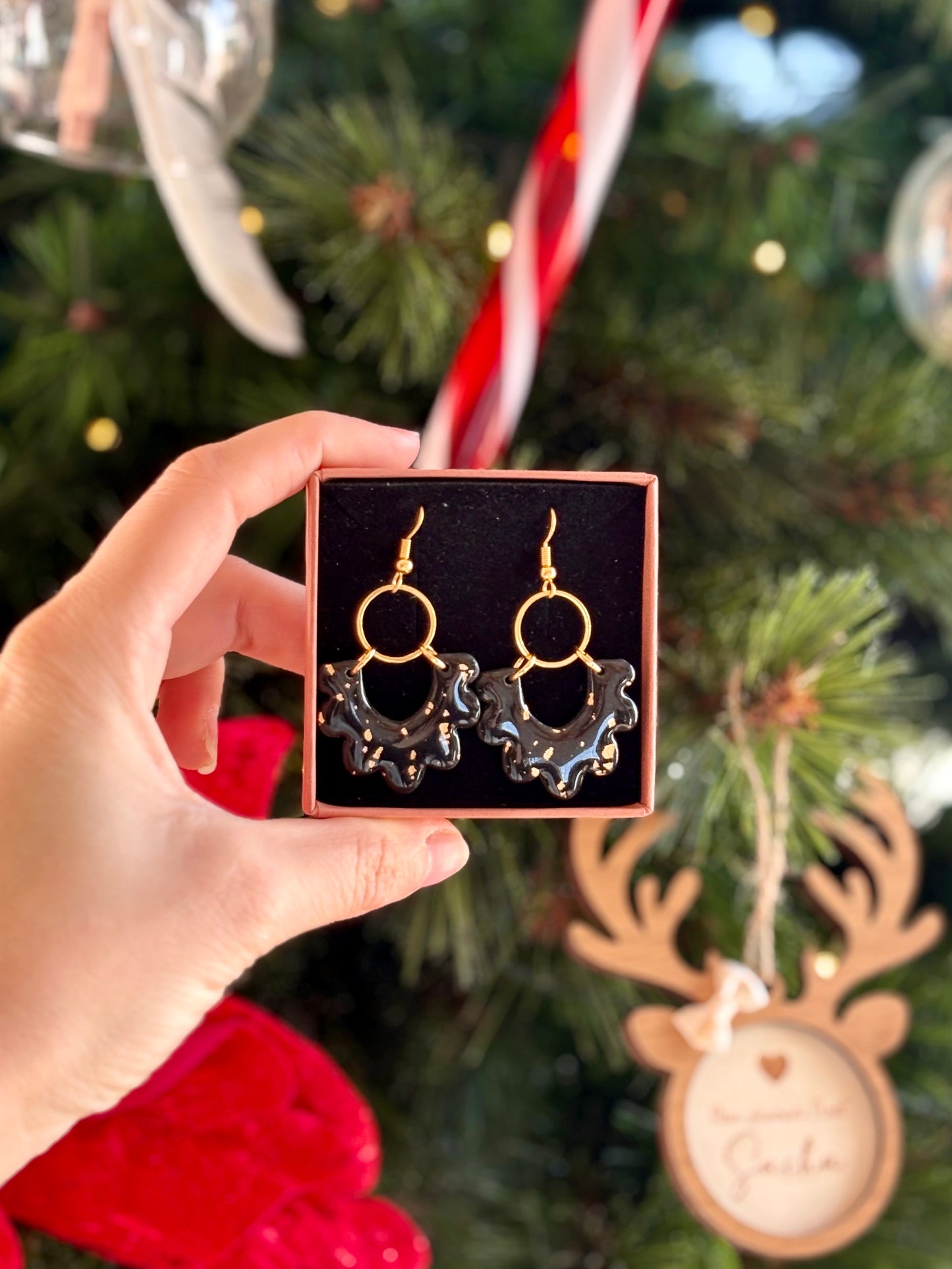 Boucles d'oreilles HELGA - Black & White