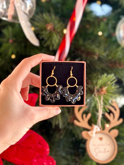 Boucles d'oreilles HELGA - Black & White