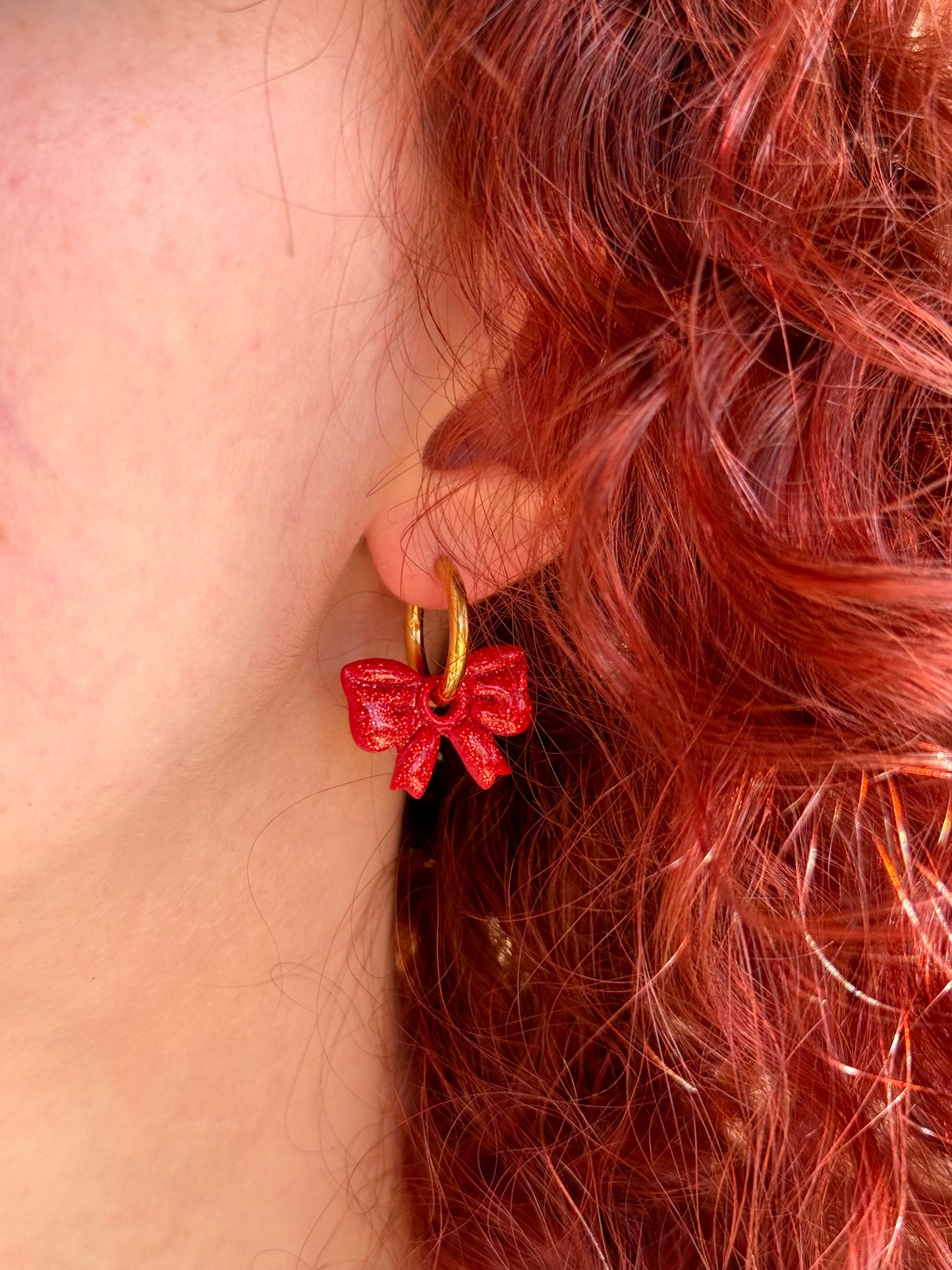 Pampilles Interchangeables NOËL rouges pailletées