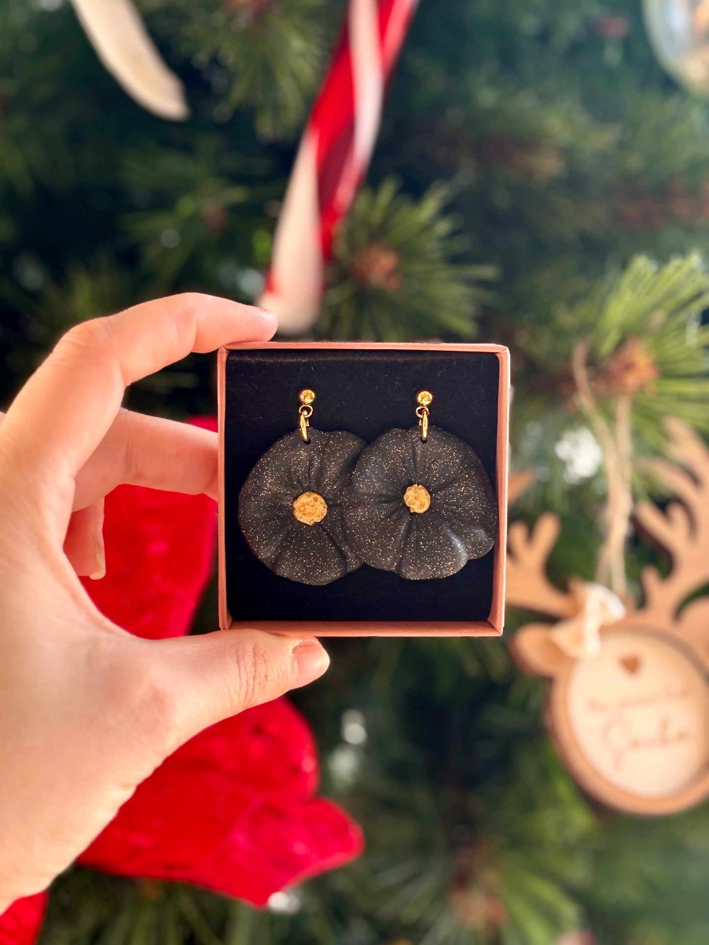 Boucles d'oreilles FLORENCE - Black & White