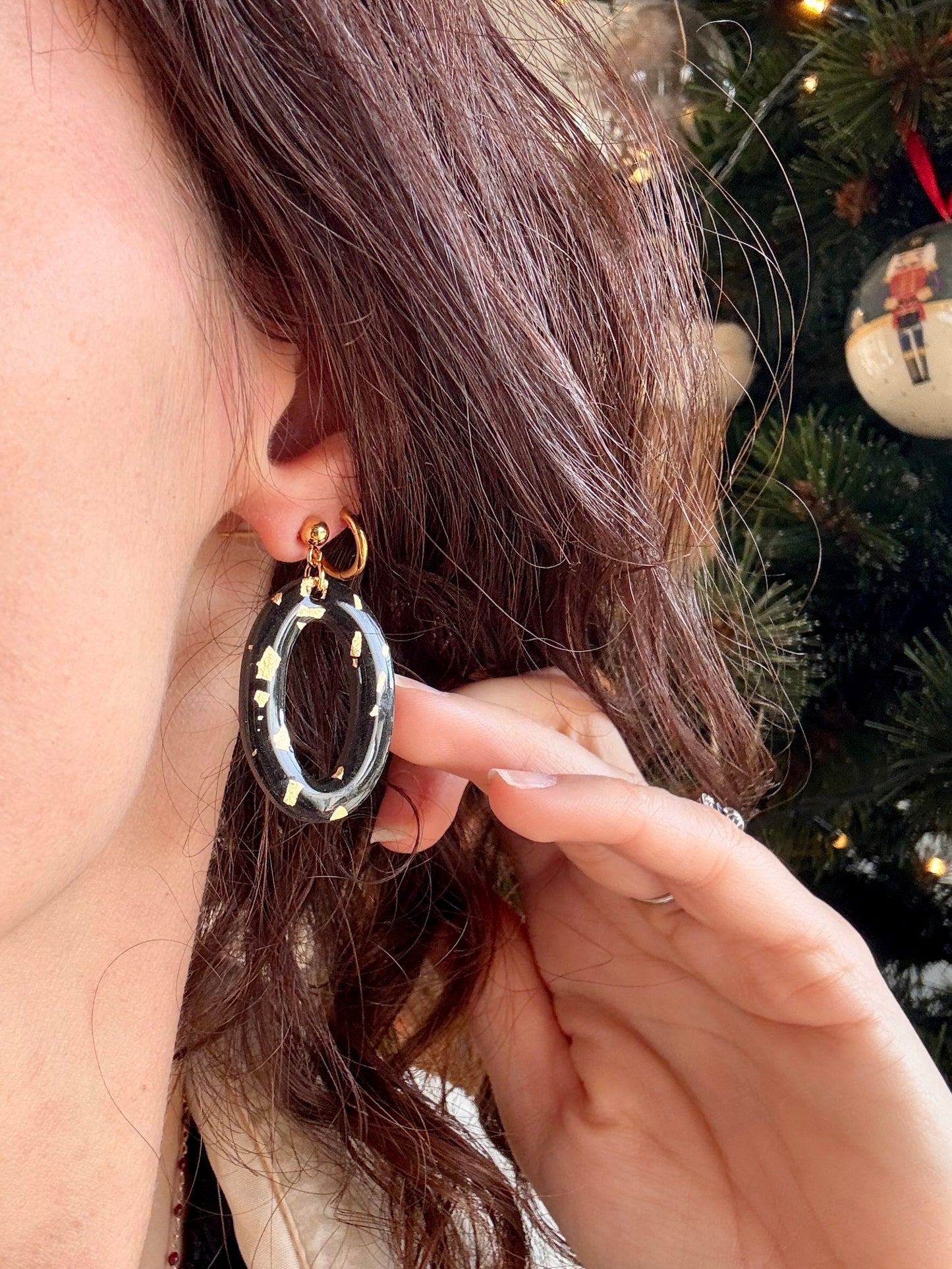 Boucles d'oreilles MARILYN - Black & White