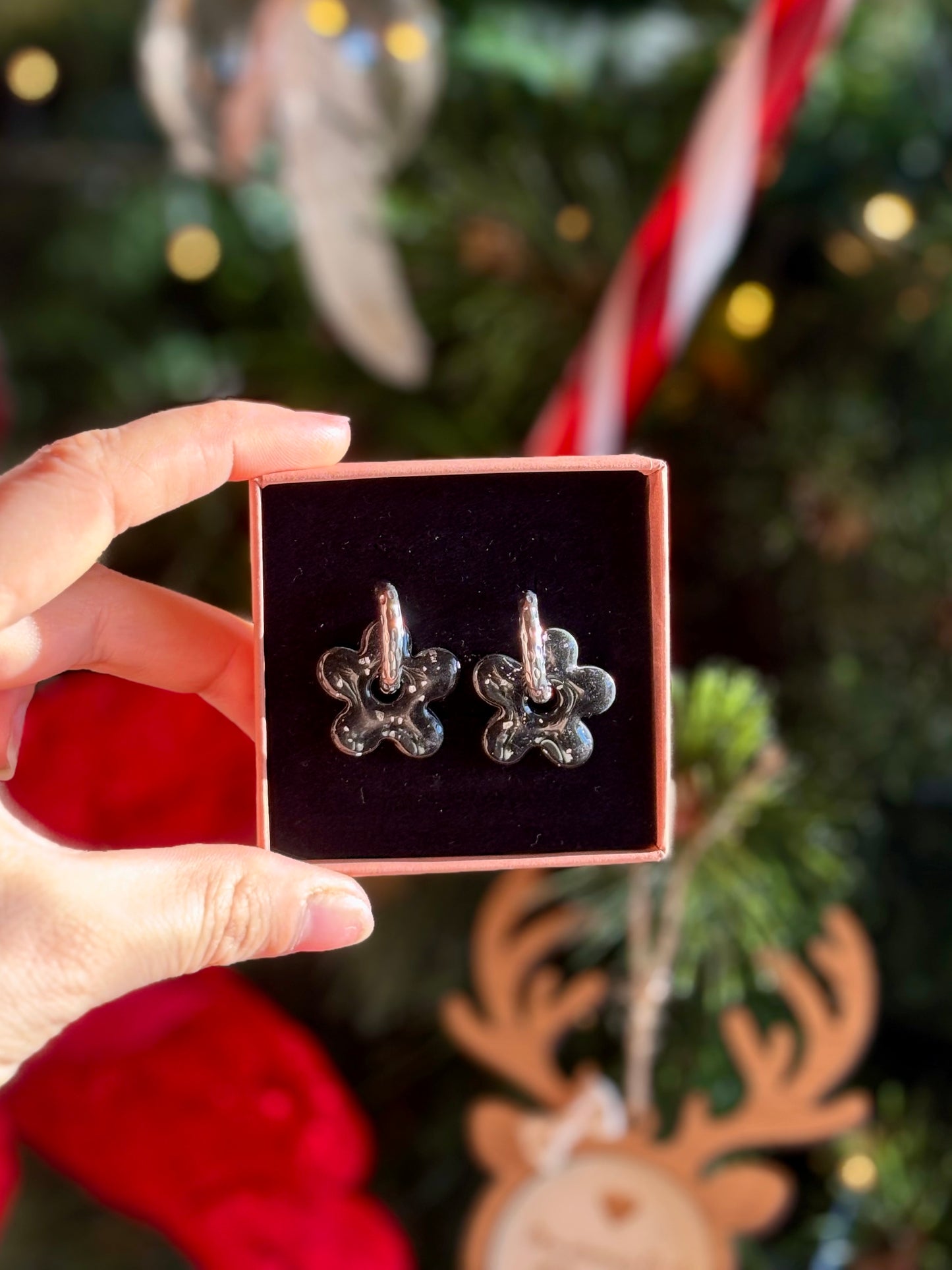 Pampilles Interchangeables Noires Argentées