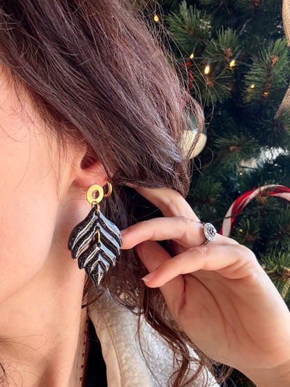 Boucles d'oreilles SIMONE - Black & White