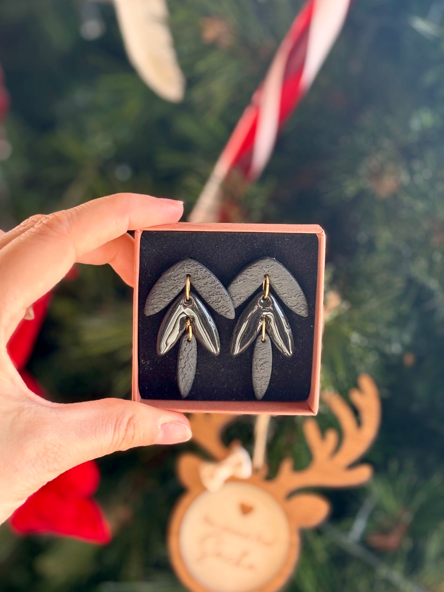 Boucles d'oreilles ORPHÉE - Black & White