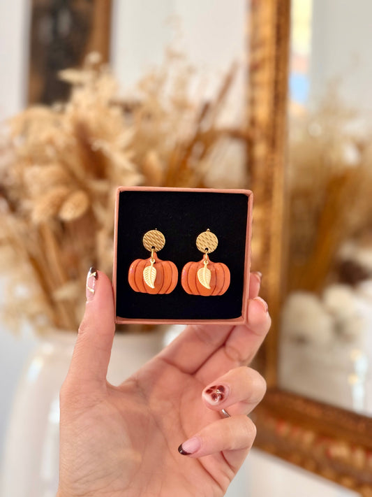 Boucles d'oreilles CITROUILLES