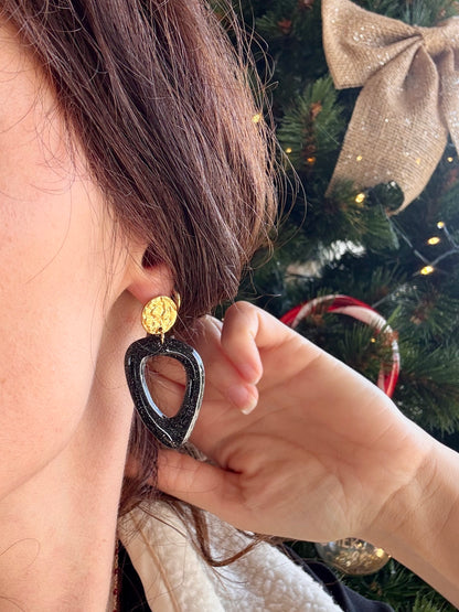 Boucles d'oreilles NAOMI - Black & White