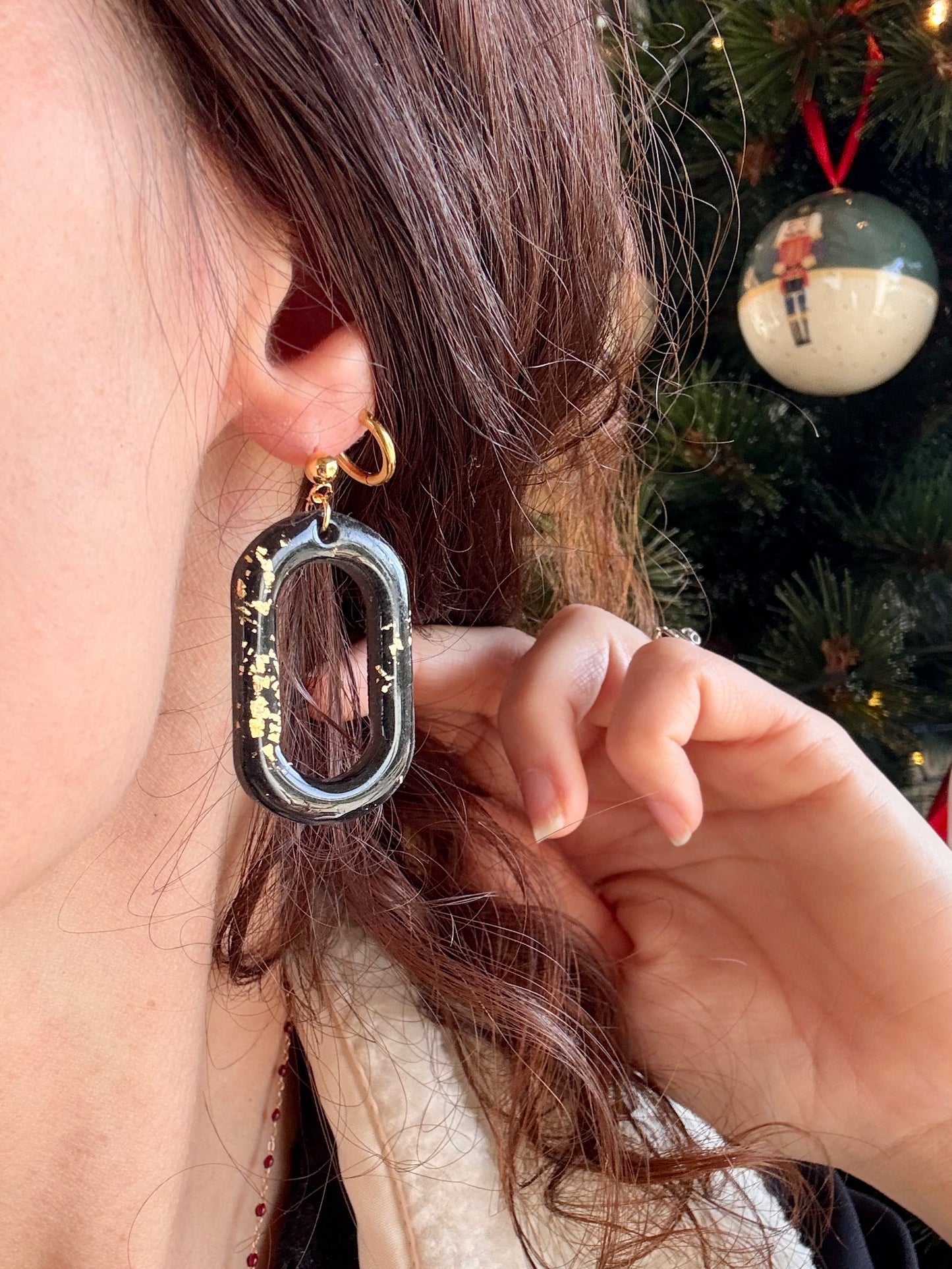 Boucles d'oreilles YUMI - Black & White