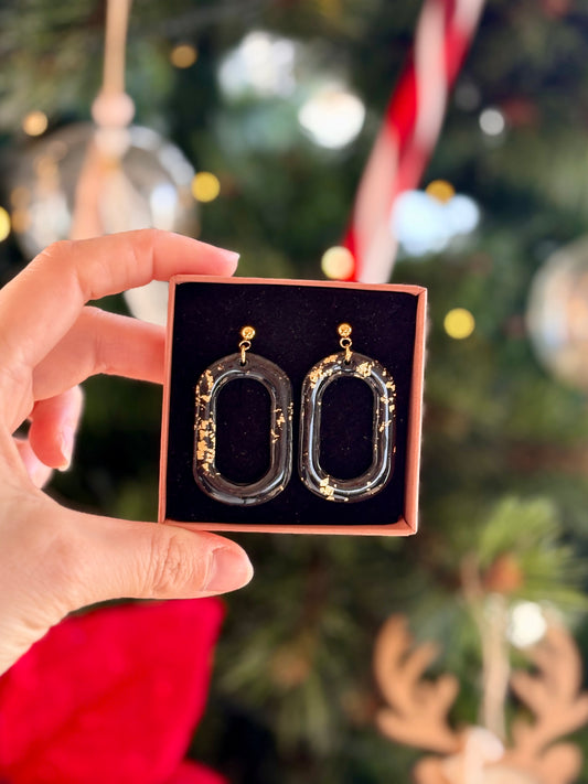 Boucles d'oreilles YUMI - Black & White