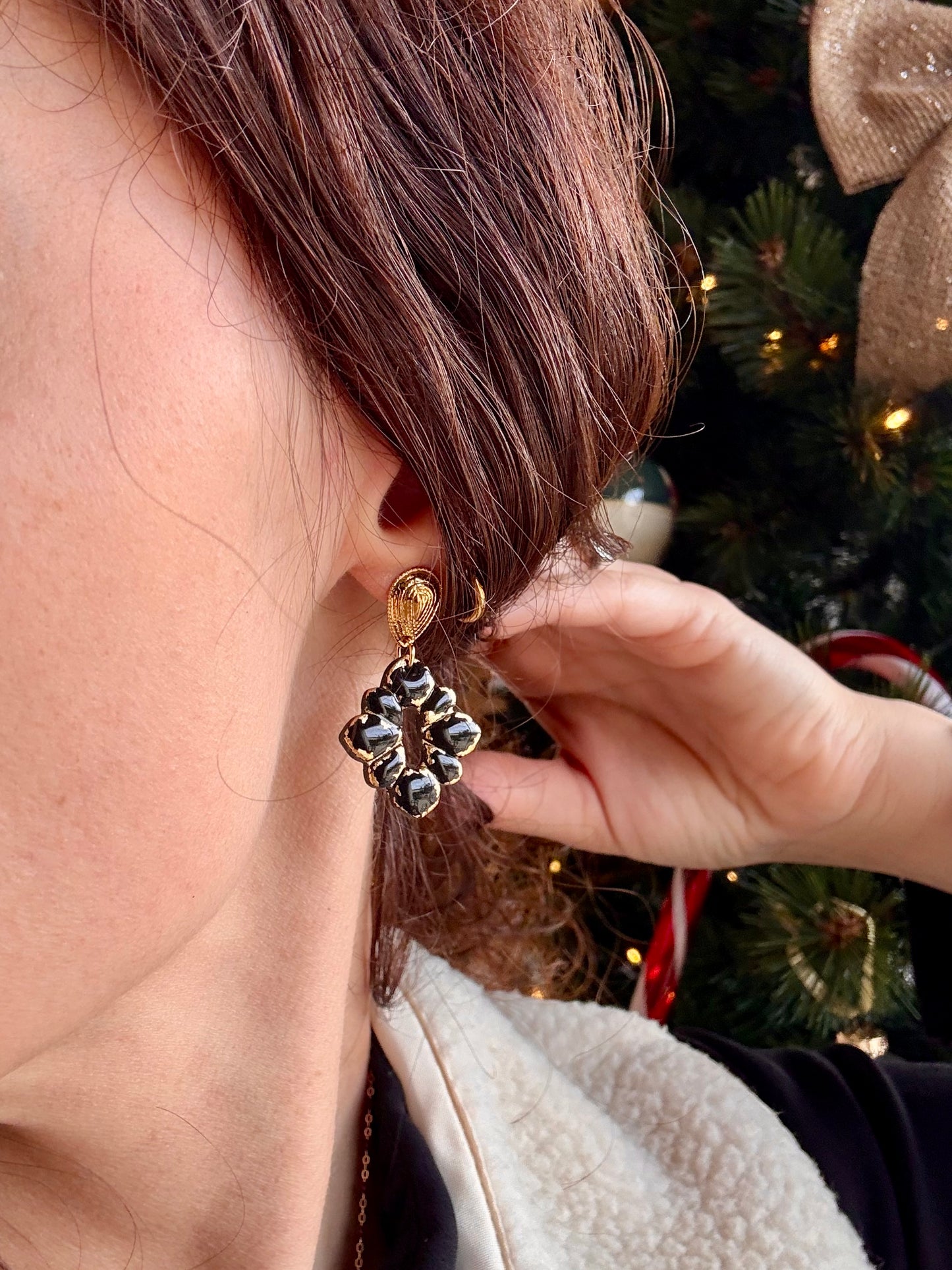 Boucles d'oreilles JULIETTE - Black & White