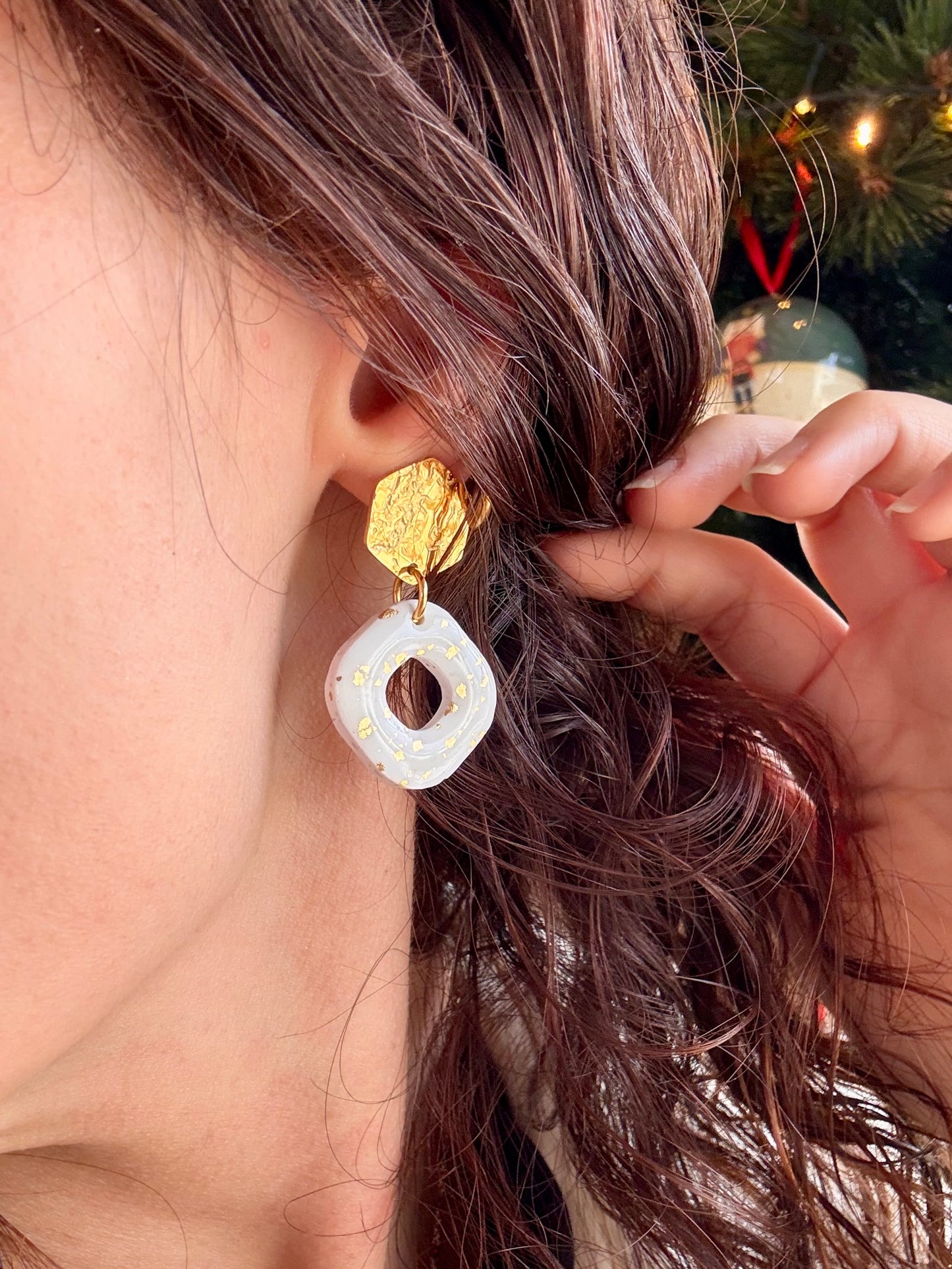 Boucles d'oreilles JEANNE - Black & White