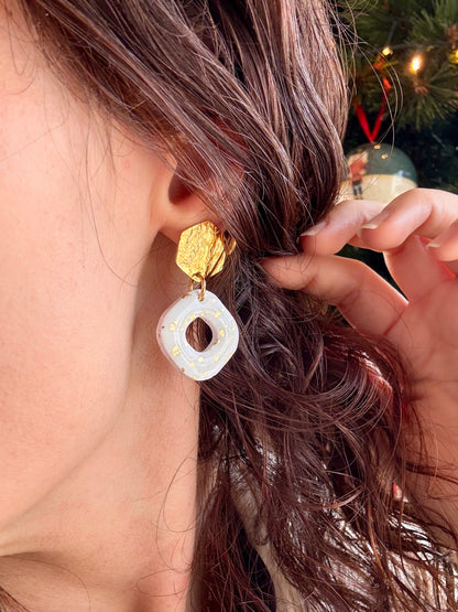 Boucles d'oreilles JEANNE - Black & White