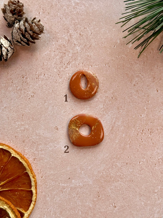 Pampilles Interchangeables Terracotta Dorées